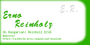erno reinholz business card